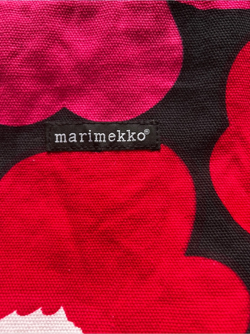 Marimekko Hot Pink, Magenta & Black Unikko Tote - Picture 3 of 4